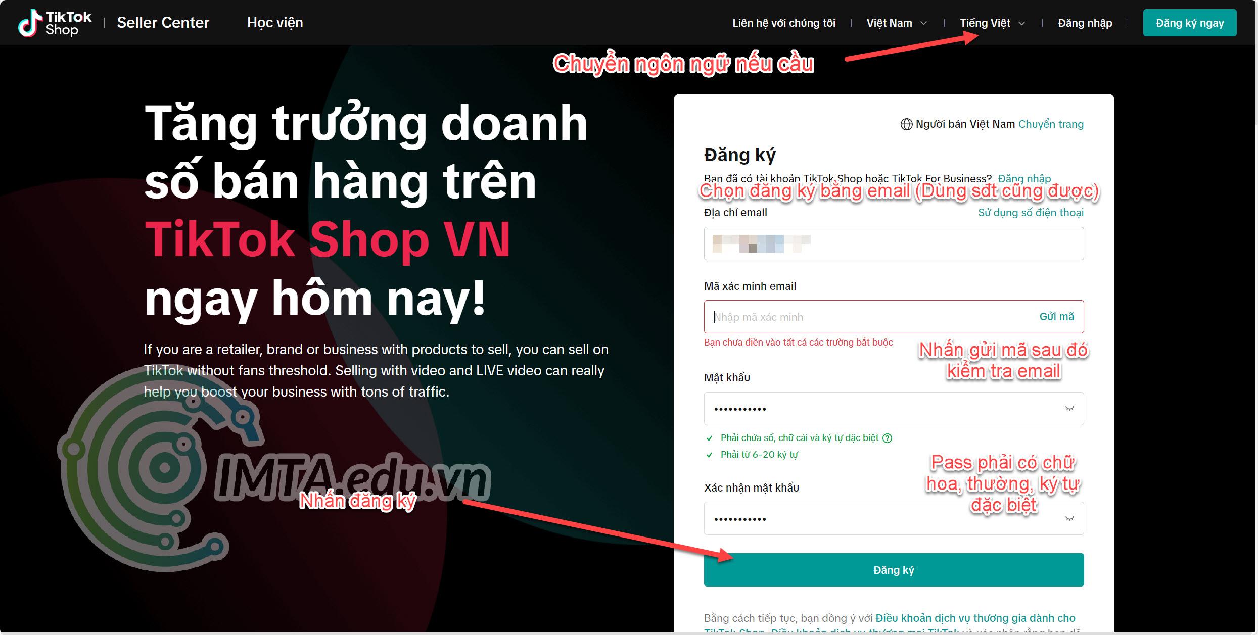 Cách Đăng Ký Tài Khoản TikTok Shop Cho Người Mới Bắt Đầu