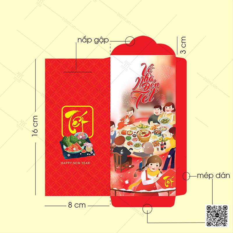 Kích Thước Bao Lì Xì Thường Dùng Trong In Ấn Hiện Nay