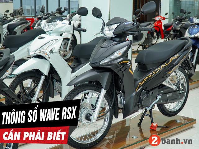 6 thông số xe Wave RSX 110 2024 cần phải biết trước khi mua xe