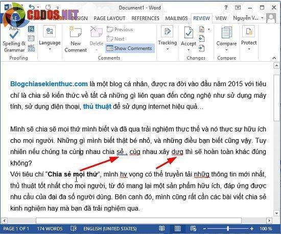 Bỏ dấu gạch đỏ, gạch xanh trong Word 2003/ 2007/ 2010/ 2013