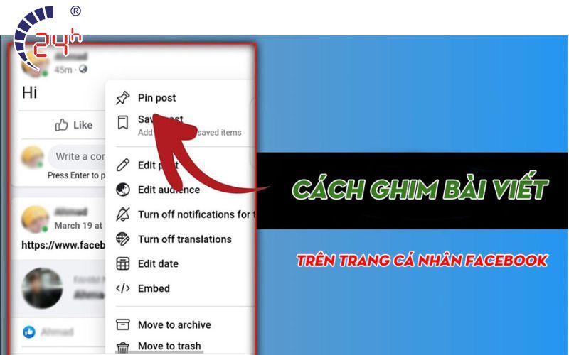 Cách ghim bài viết trên trang cá nhân Facebook chỉ với 3 bước