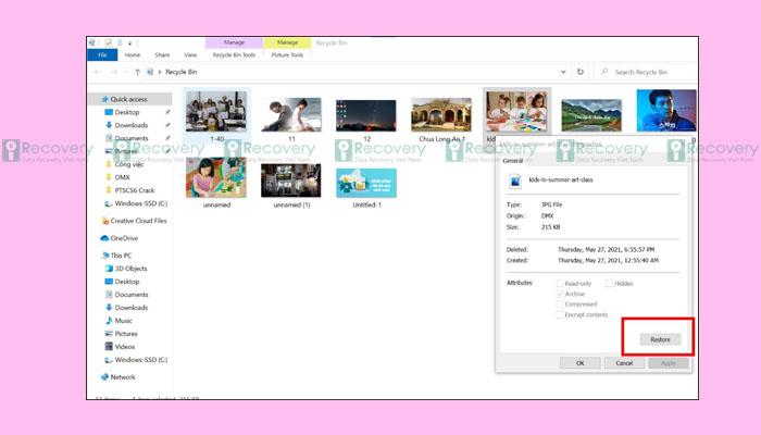 [THAM KHẢO] Cách lấy lại ảnh đã xóa trên máy tính nhanh chóng