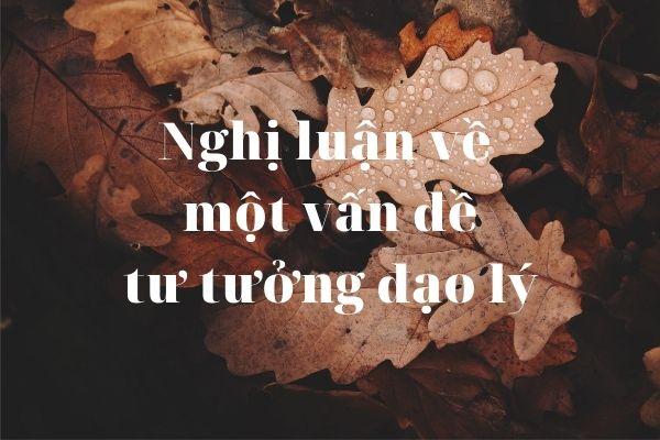 Nghị luận về một tư tưởng đạo lí: Cách viết một bài văn hoàn chỉnh