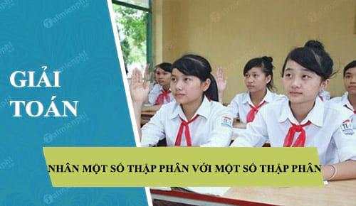 Thực hiện phép nhân số thập phân với số thập phân