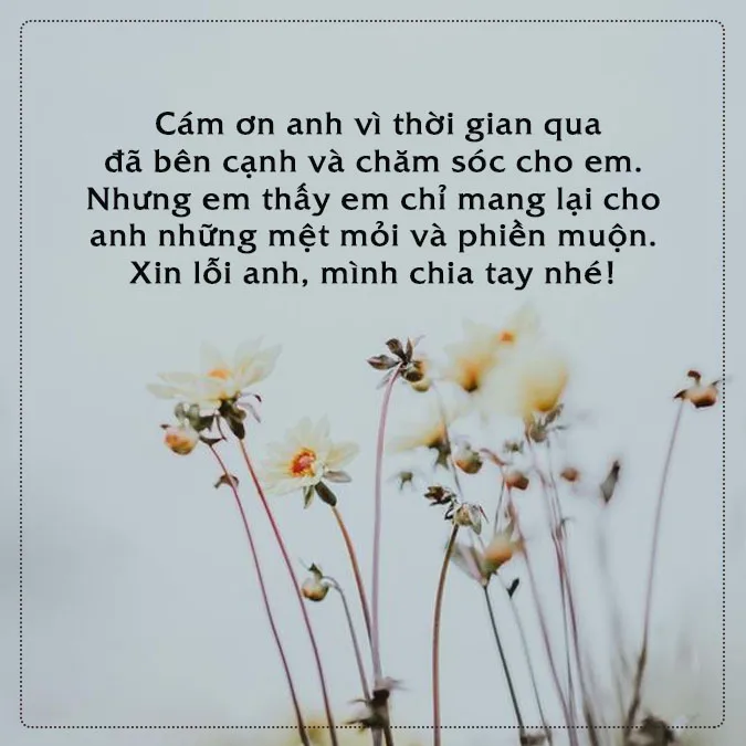 Những câu nói hay khi chia tay người yêu nhẹ nhàng, sâu lắng