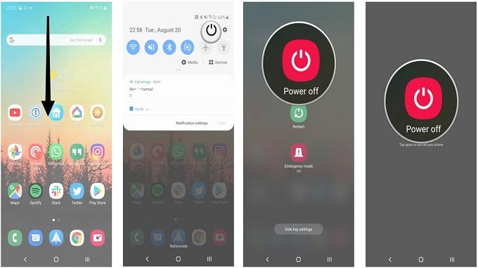 Cách tắt nguồn điện thoại Galaxy Note 10, Note 10 Plus đầy đủ nhất