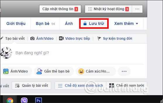 Cách xem kho lưu trữ tin trên Facebook