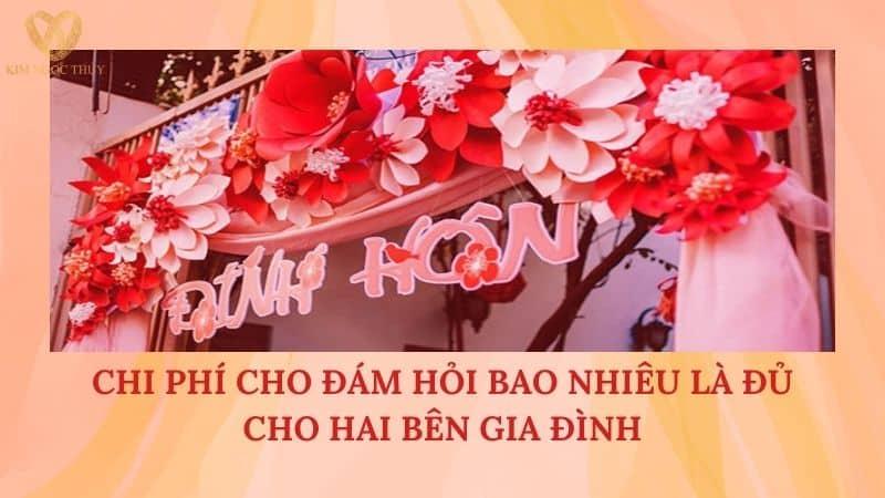 CHI PHÍ CHO ĐÁM HỎI BAO NHIÊU LÀ ĐỦ CHO HAI BÊN GIA ĐÌNH