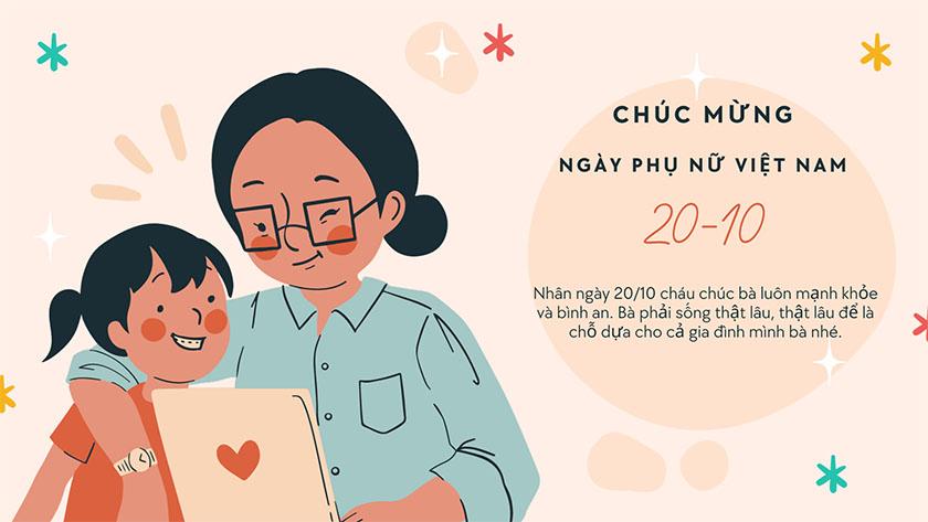 Hình ảnh thiệp chúc mừng 20/10 ngắn gọn ý nghĩa