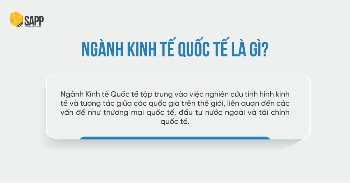 ngành kinh tế quốc tế