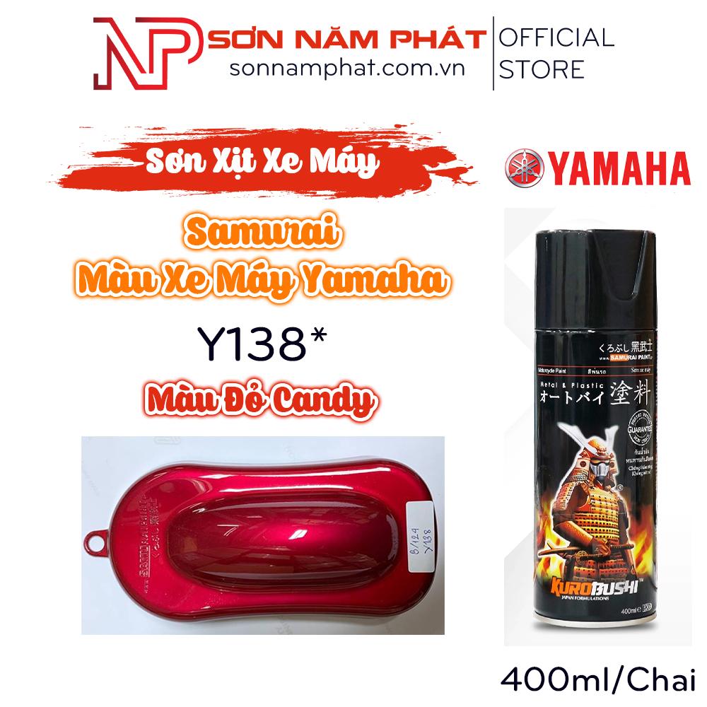 Sơn Xịt Samurai Màu Xe Máy Yamaha Y138* Màu Đỏ Candy