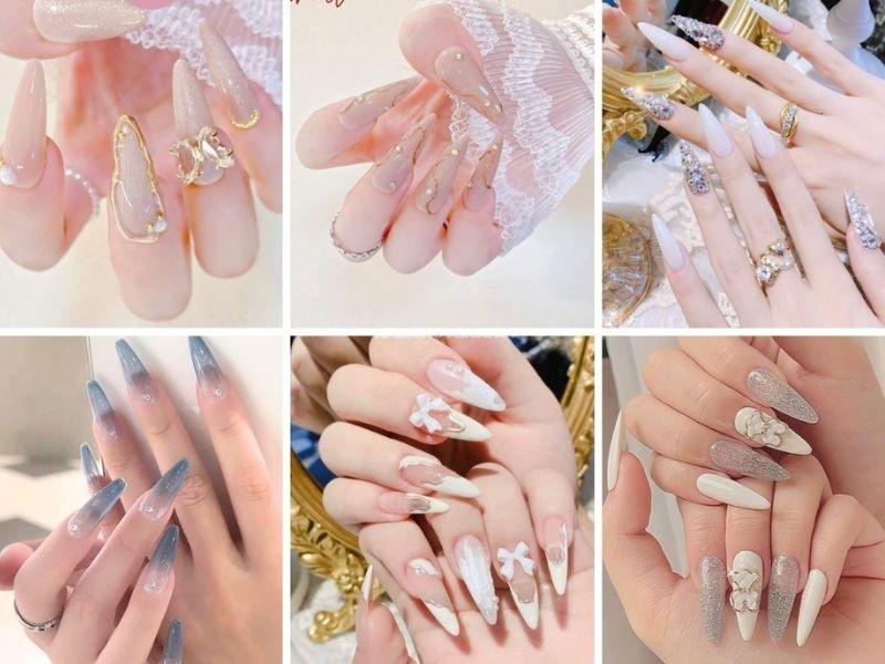 15+ Mẫu Nail Móng Nhọn Sang Trọng Cho Mọi Cô Nàng