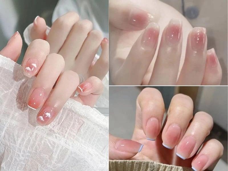 Mẫu nail màu pastel nhẹ nhàng