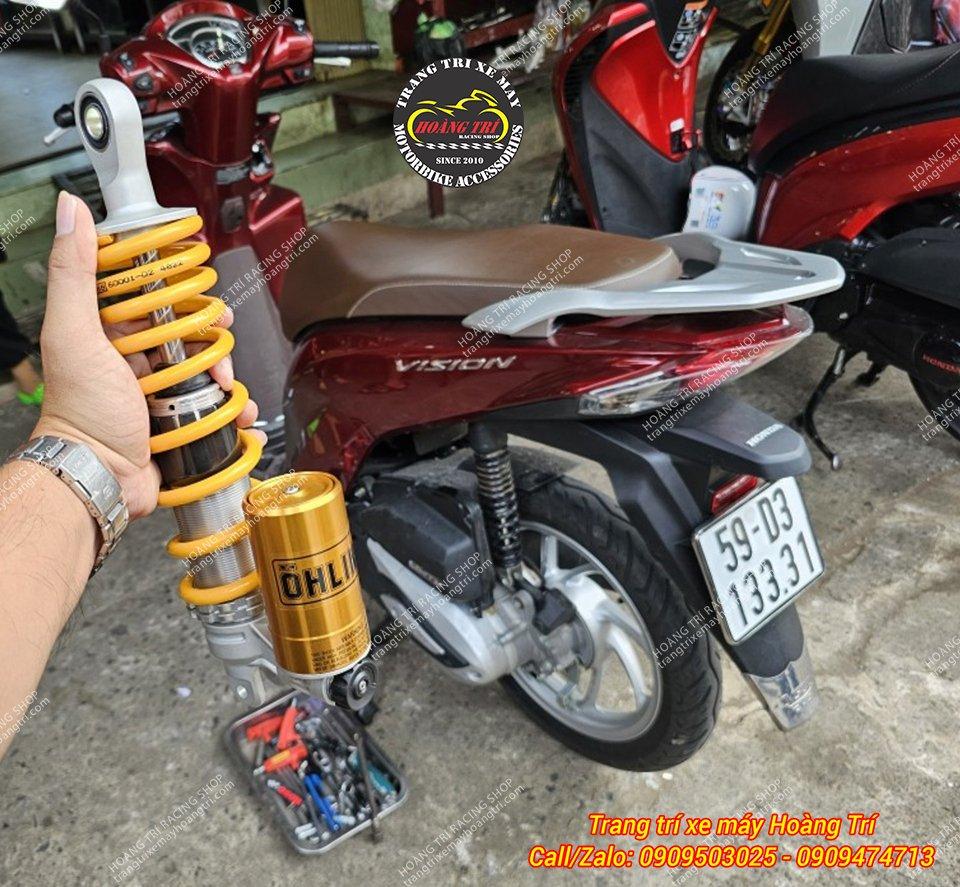 Trên tay phuộc Ohlins chính hãng YA110012 chuẩn bị lắp cho Vision