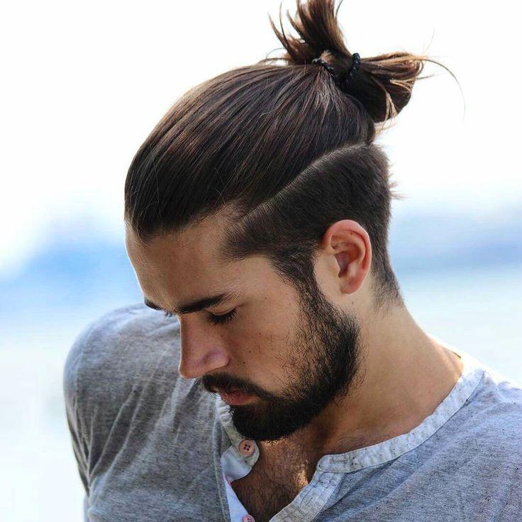 Khuôn mặt hợp với kiểu Manbun - bán tóc giả nam hói đầu