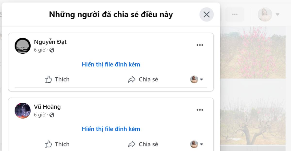 Tại sao người dùng muốn xem ai đã chia sẻ