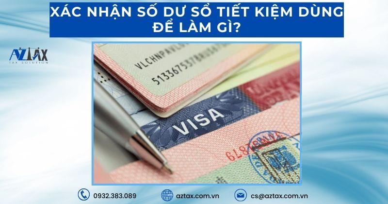 Xác nhận số dư sổ tiết kiệm dùng để làm gì?