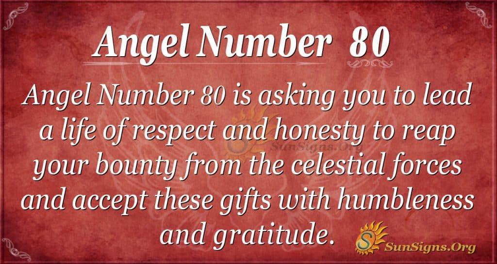 Angel Number 80