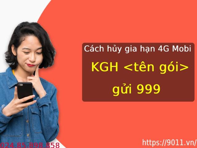 cách hủy gia hạn 4g mobifone