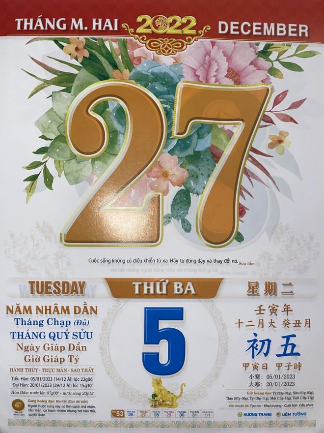 Xem lịch âm - Lịch vạn sự hôm nay ngày 27 tháng 12 năm 2022 tốt hay xấu?